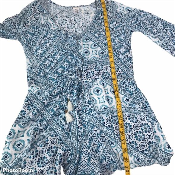 L*Space Aubry Romper Patchwork Boho Blue Size XS - Picture 10 of 11